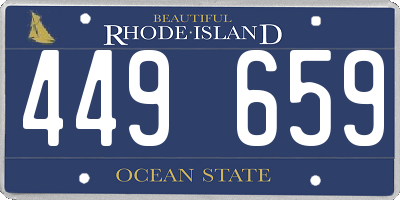 RI license plate 449659