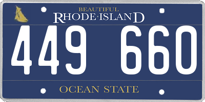 RI license plate 449660