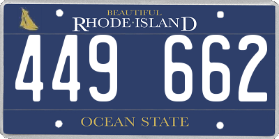 RI license plate 449662