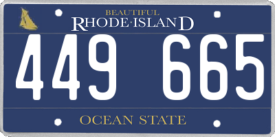 RI license plate 449665