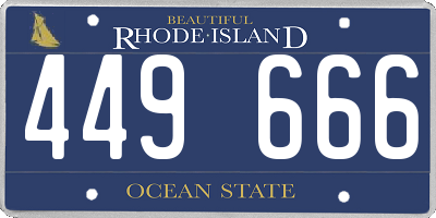 RI license plate 449666