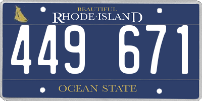 RI license plate 449671