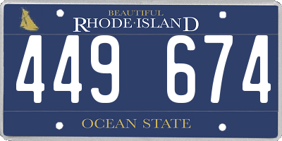RI license plate 449674