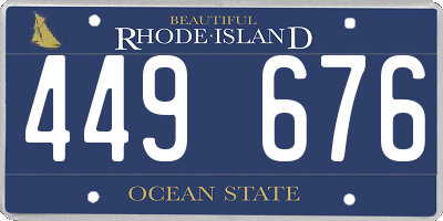 RI license plate 449676