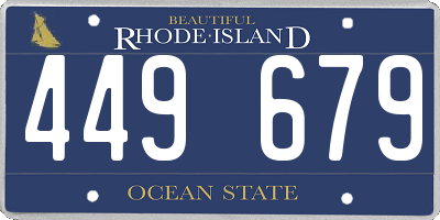 RI license plate 449679