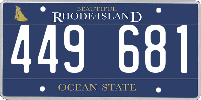 RI license plate 449681