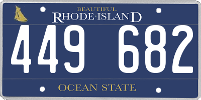 RI license plate 449682