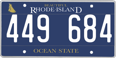 RI license plate 449684