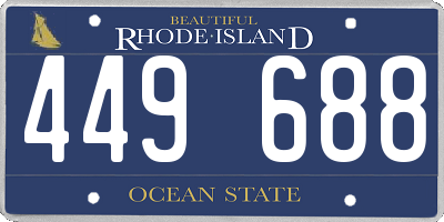 RI license plate 449688
