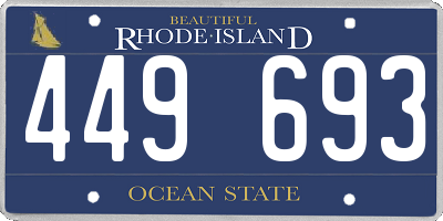 RI license plate 449693