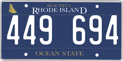 RI license plate 449694