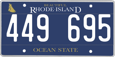 RI license plate 449695