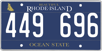 RI license plate 449696
