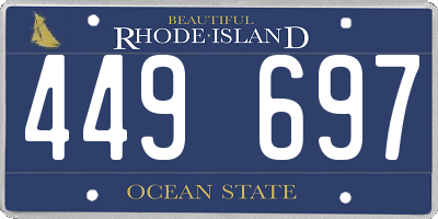 RI license plate 449697