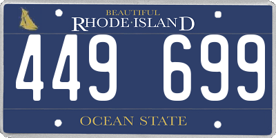 RI license plate 449699