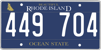 RI license plate 449704