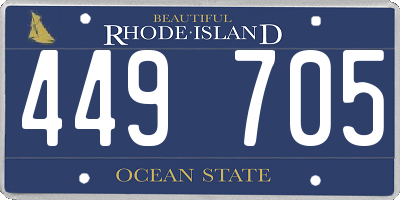 RI license plate 449705