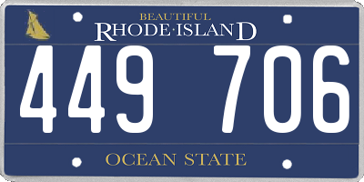 RI license plate 449706