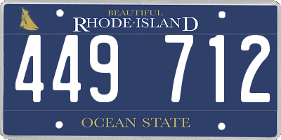 RI license plate 449712