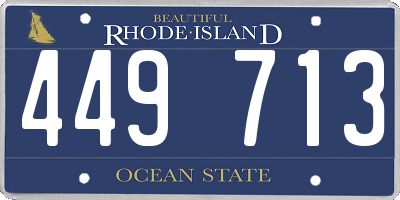 RI license plate 449713