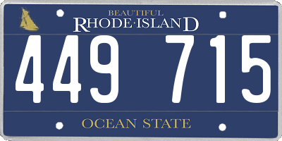 RI license plate 449715