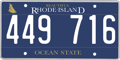 RI license plate 449716