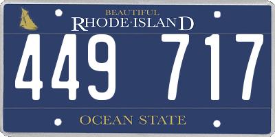 RI license plate 449717