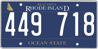 RI license plate 449718