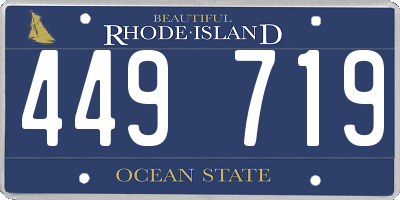 RI license plate 449719