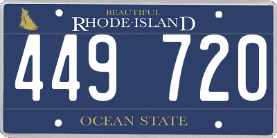 RI license plate 449720
