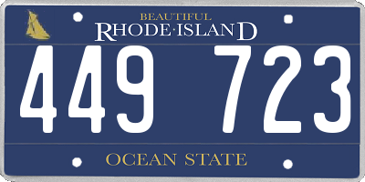 RI license plate 449723