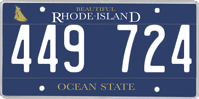 RI license plate 449724