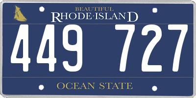 RI license plate 449727