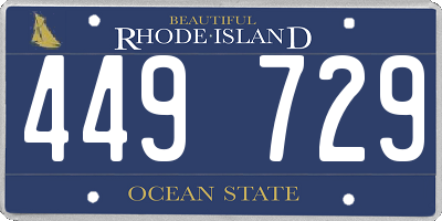 RI license plate 449729