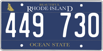 RI license plate 449730