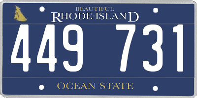RI license plate 449731