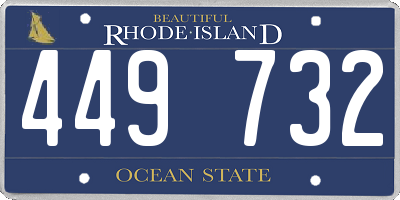 RI license plate 449732