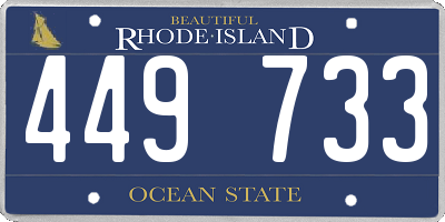 RI license plate 449733