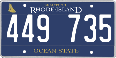 RI license plate 449735