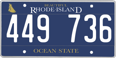 RI license plate 449736