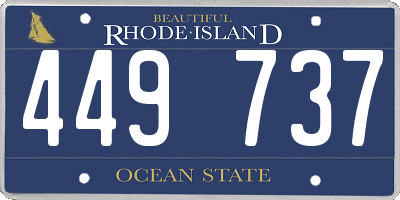 RI license plate 449737