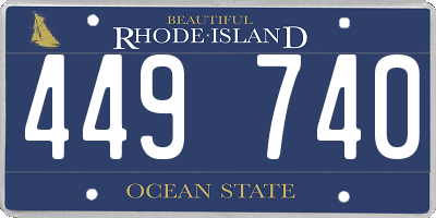 RI license plate 449740