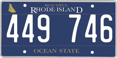 RI license plate 449746