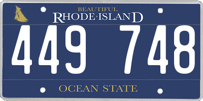 RI license plate 449748