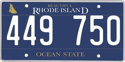 RI license plate 449750
