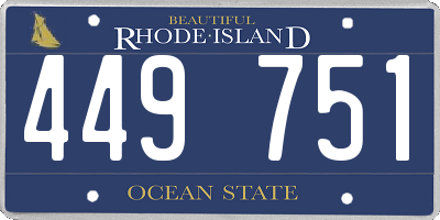 RI license plate 449751