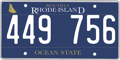RI license plate 449756