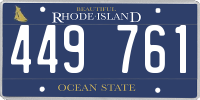 RI license plate 449761