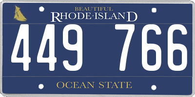 RI license plate 449766