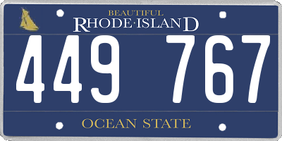 RI license plate 449767